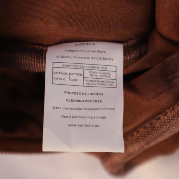 Corkcho Cork Fabric Backpack Purse Adjustable Straps Bag Tan w/ Daisys - Picture 10 of 10